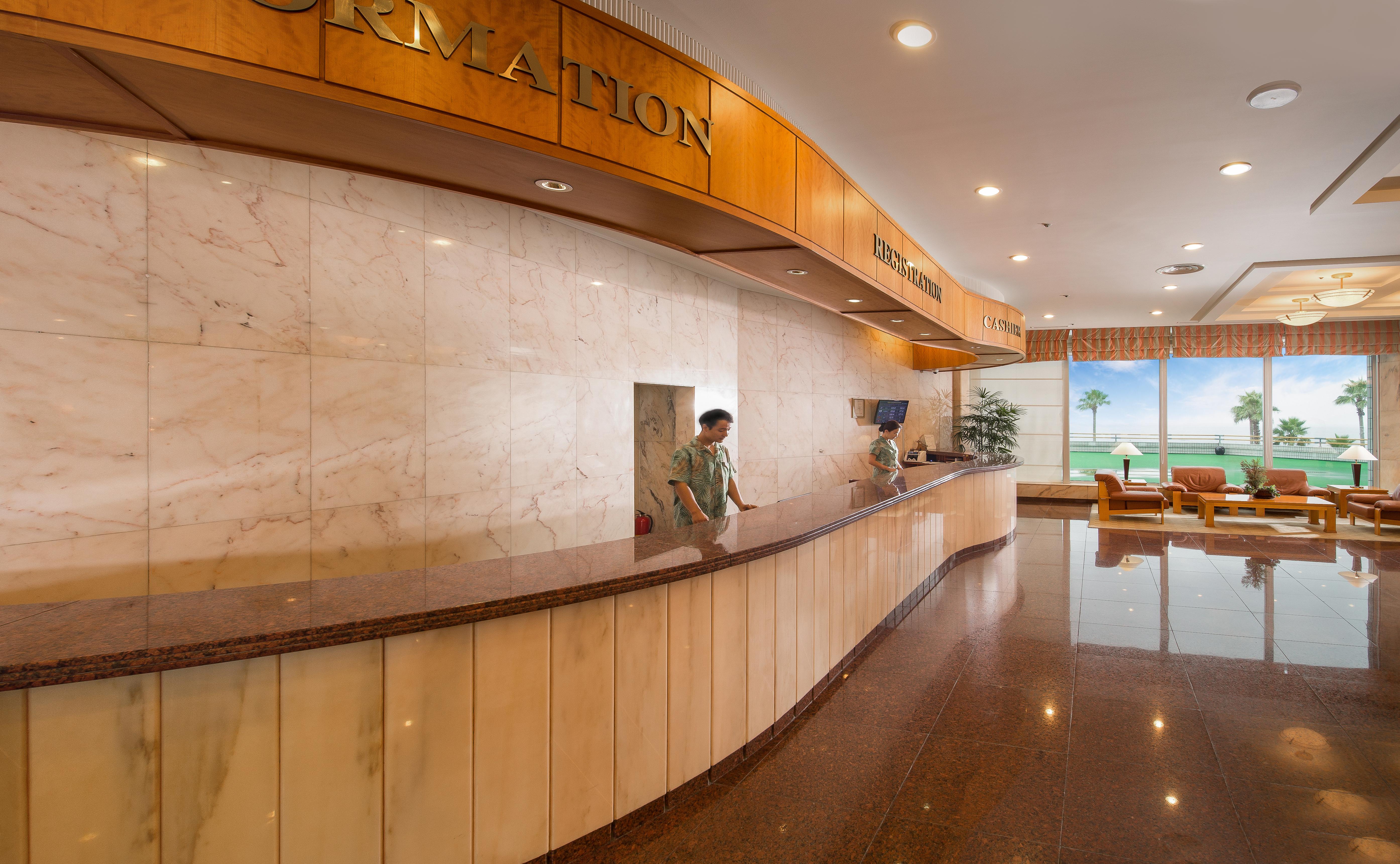 Seogwipo KAL Hotel Esterno foto Reception desk at a hotel